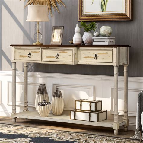 narrow entryway console table